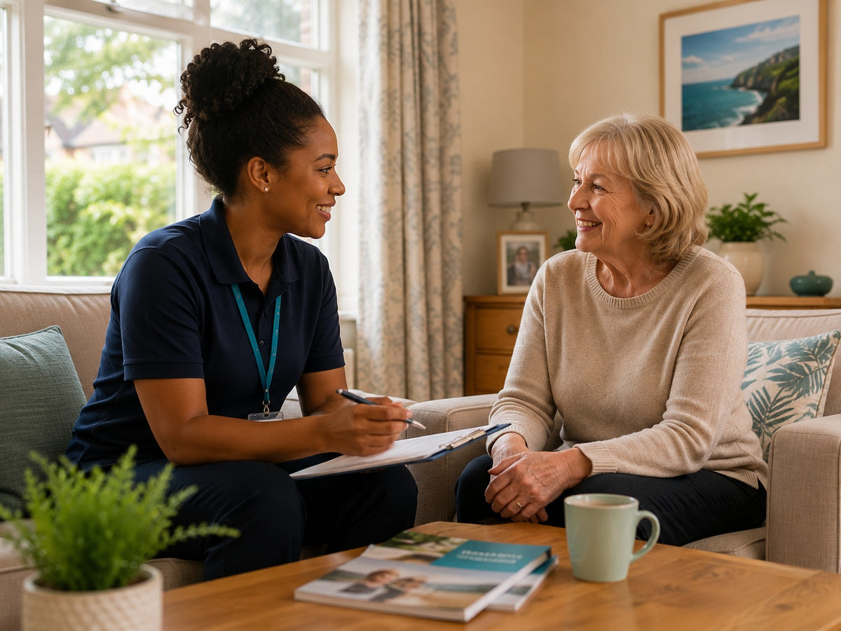 Adult discussing support preferences with a potential Personal Assistant